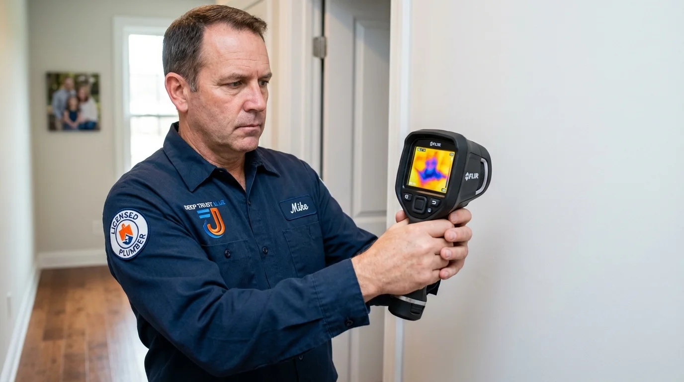 Thermal imaging leak detection by Johns Plumbing LLC in Bertram